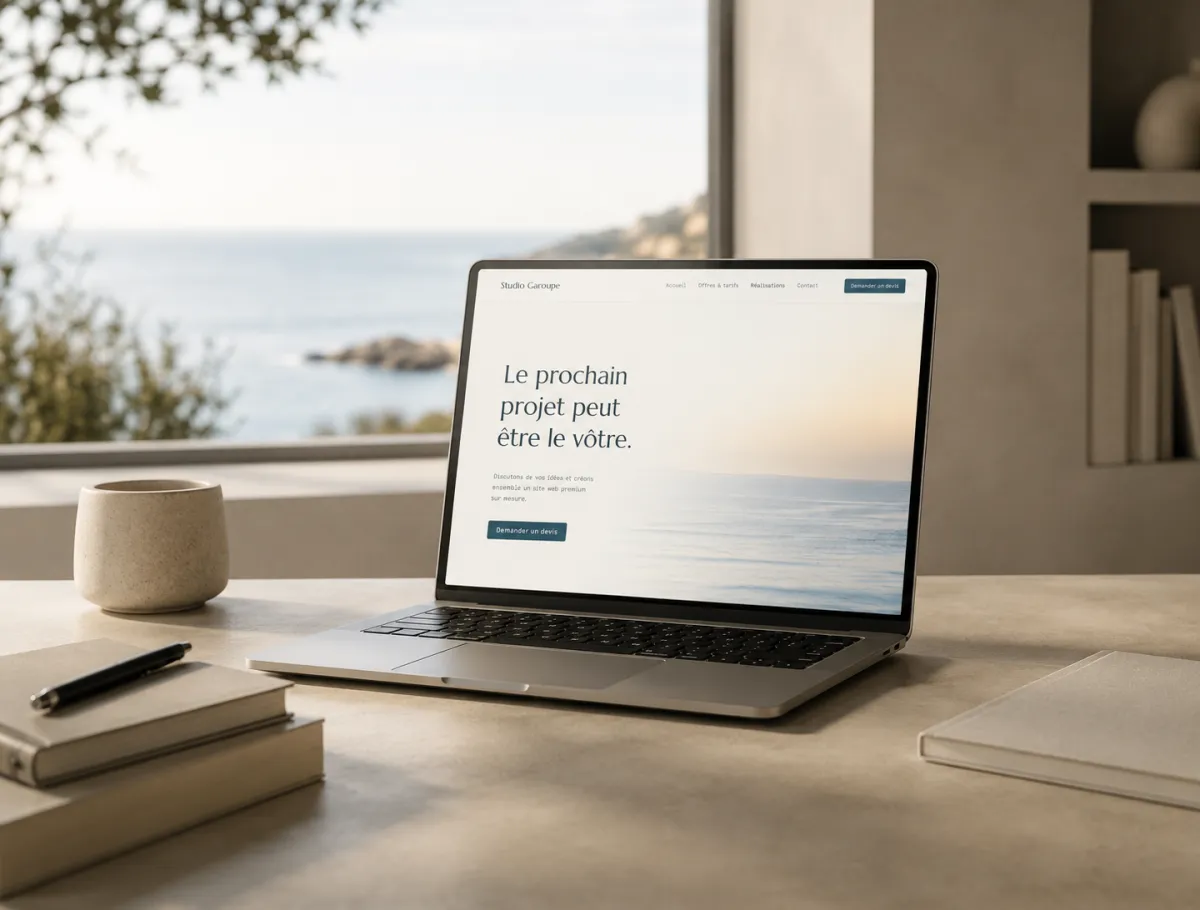 Votre futur site — le prochain projet Studio Garoupe